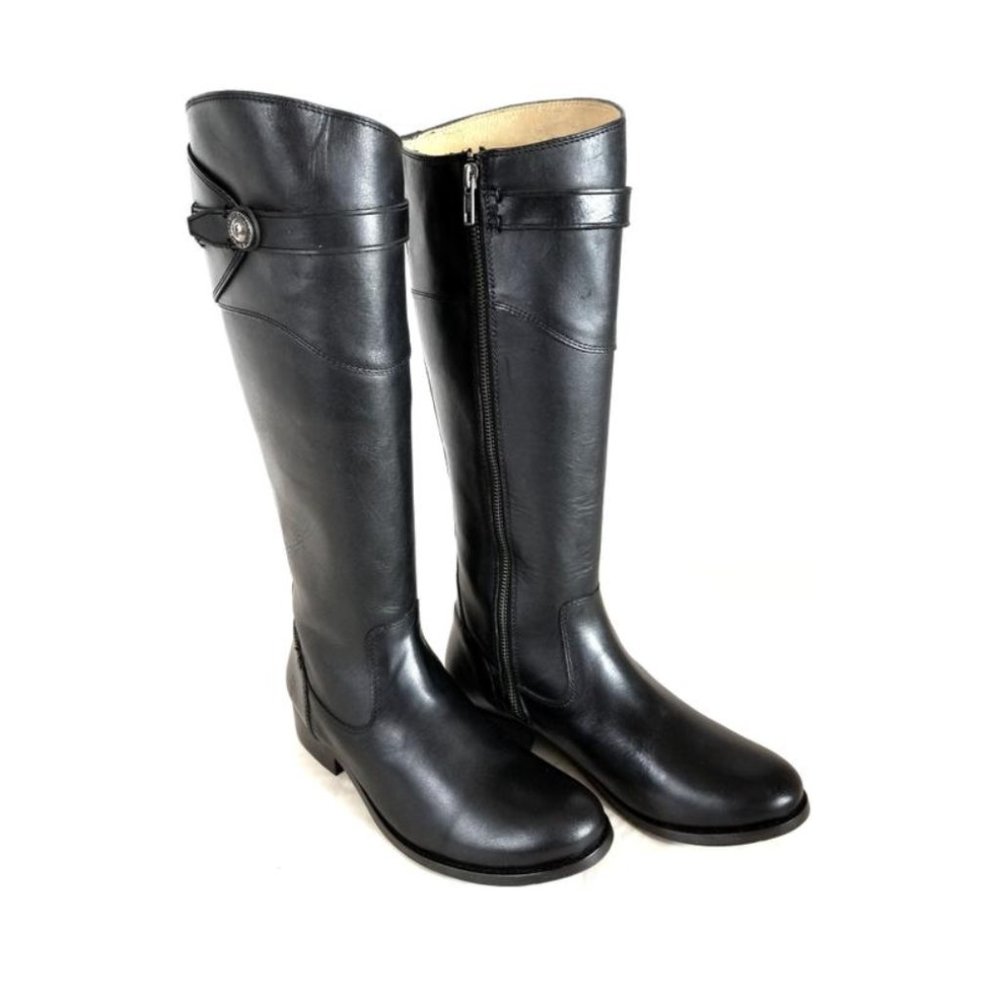 Frye Black Molly Button Tall Boots
